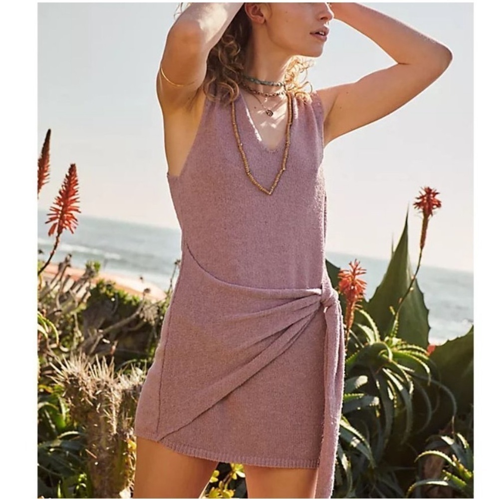 Free People Beach Poppy Sweater Mini Dress - Large